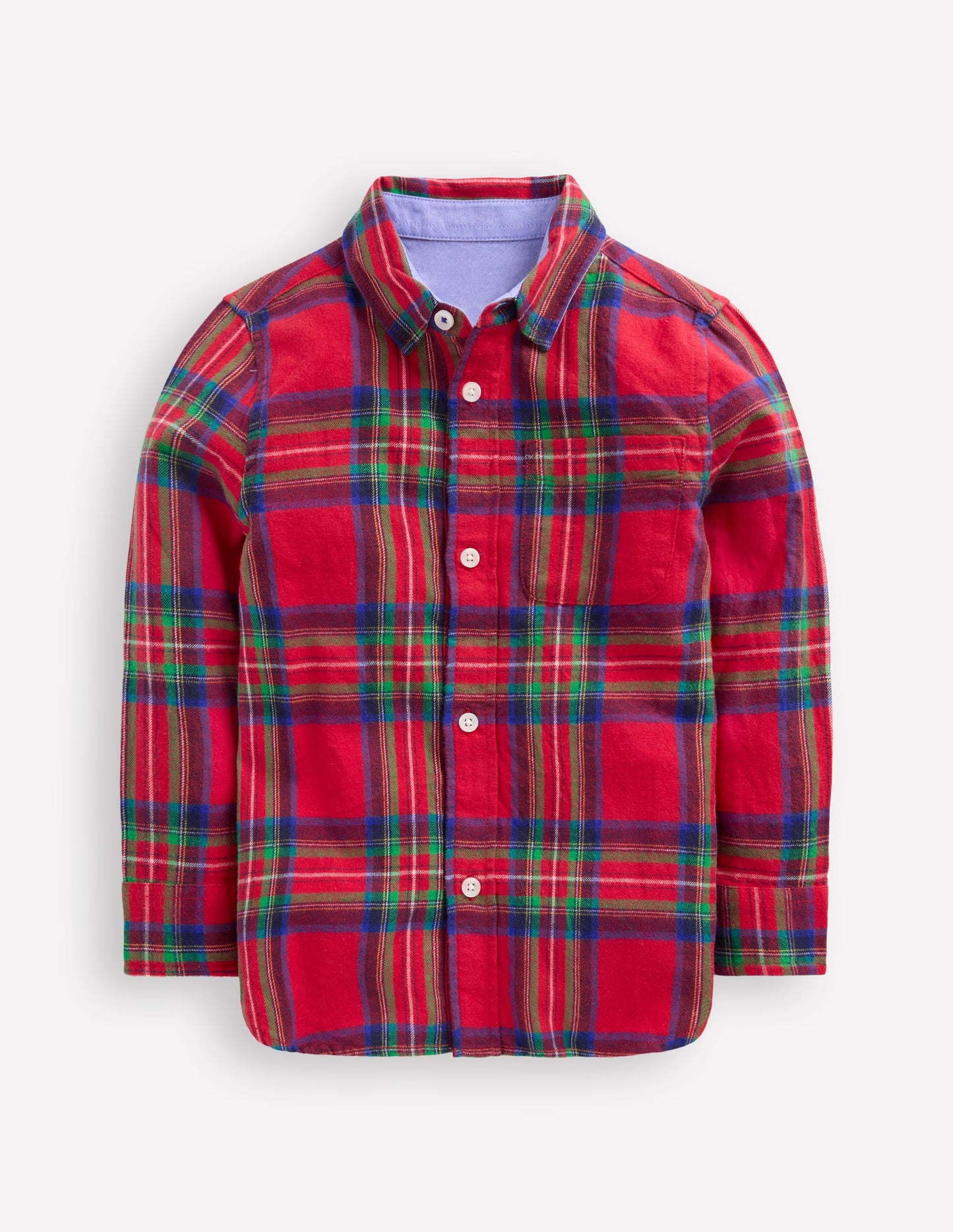 Cosy Cotton Check Shirt-Red Check