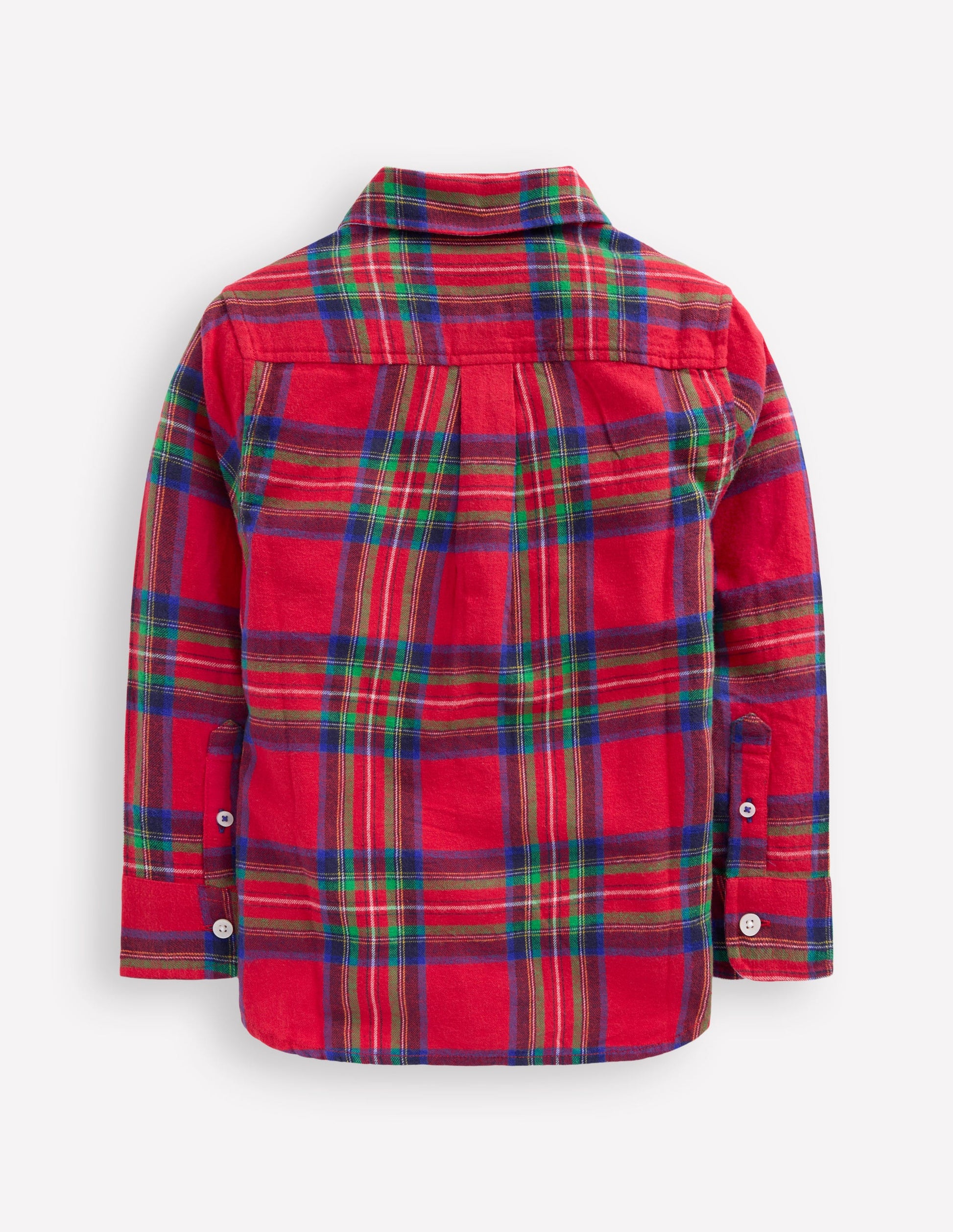 Cosy Cotton Check Shirt-Red Check-2