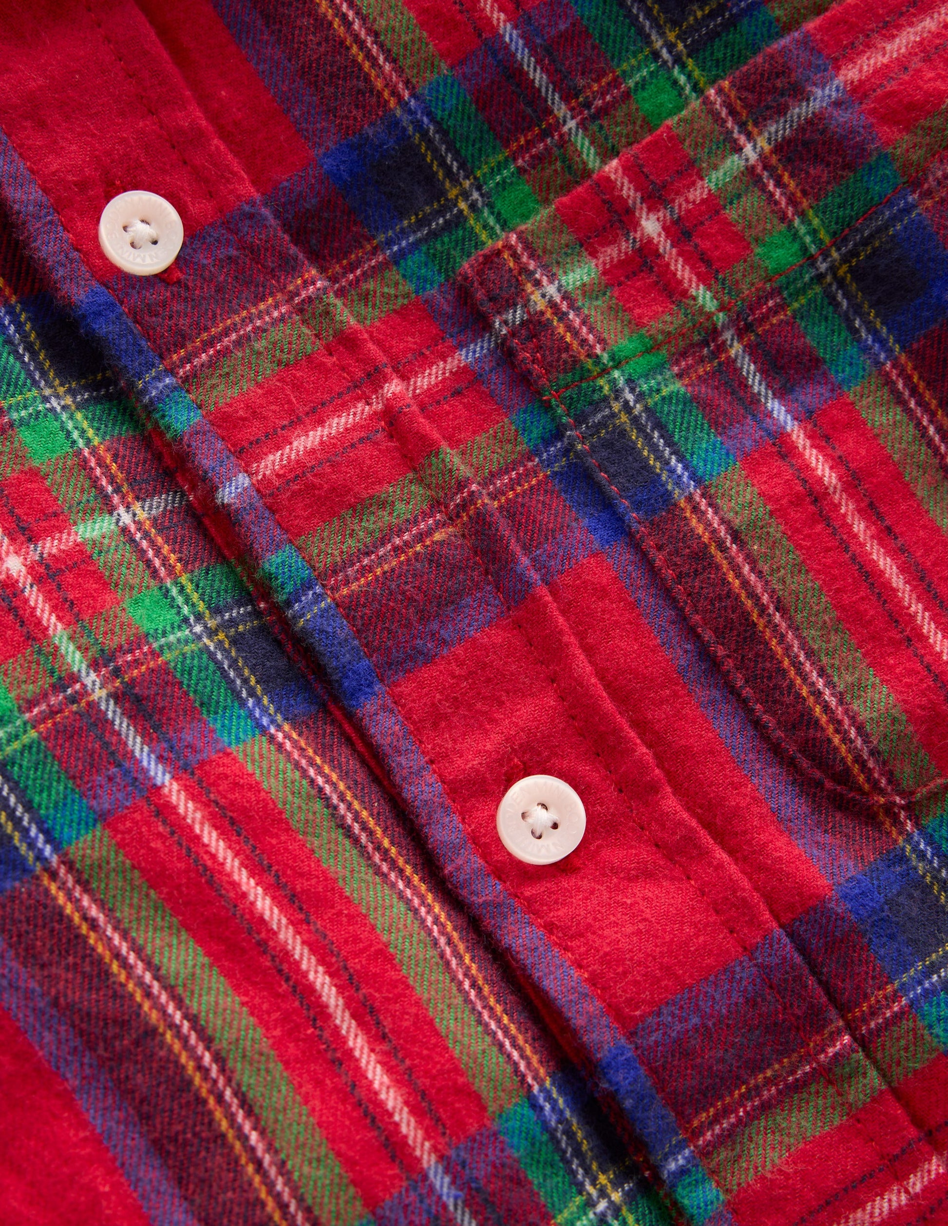 Cosy Cotton Check Shirt-Red Check-3