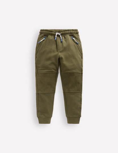 Warrior Knee Joggers-Woodland Green Cord-1