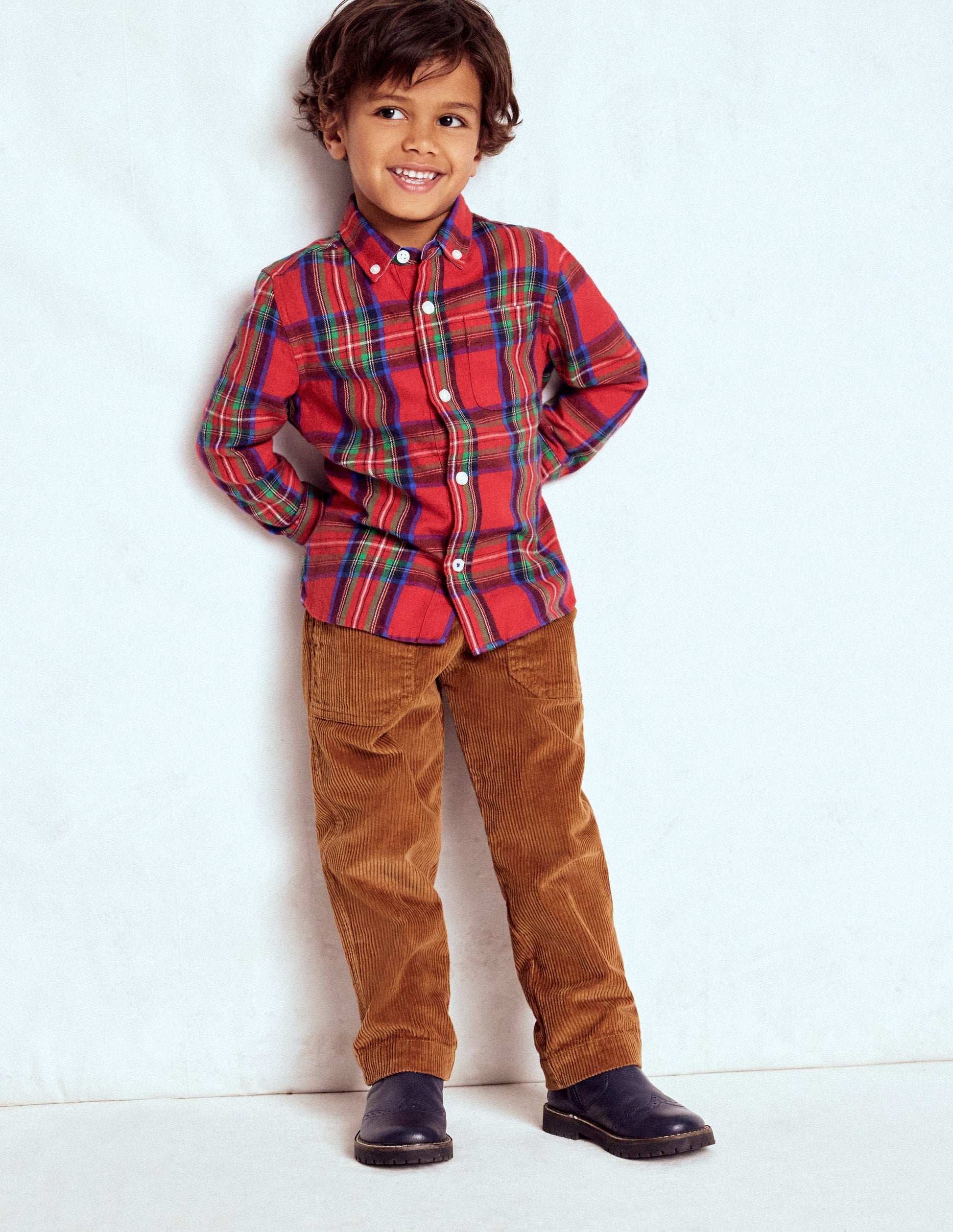 Pull-on Cord Pants-Ginger-1