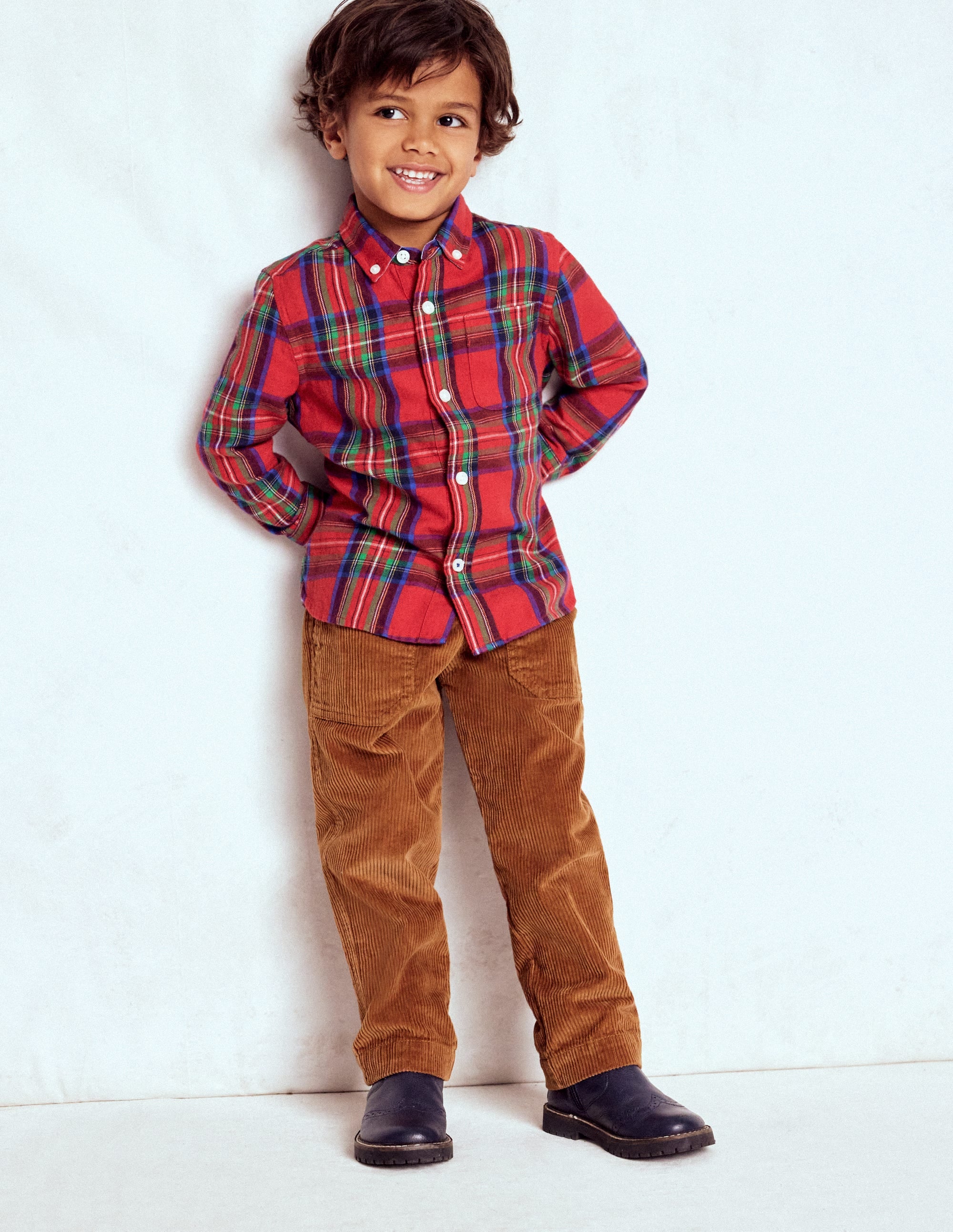 Pull-on Cord Pants-Ginger - Image 1