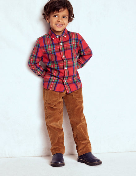 Pull-on Cord Pants-Ginger