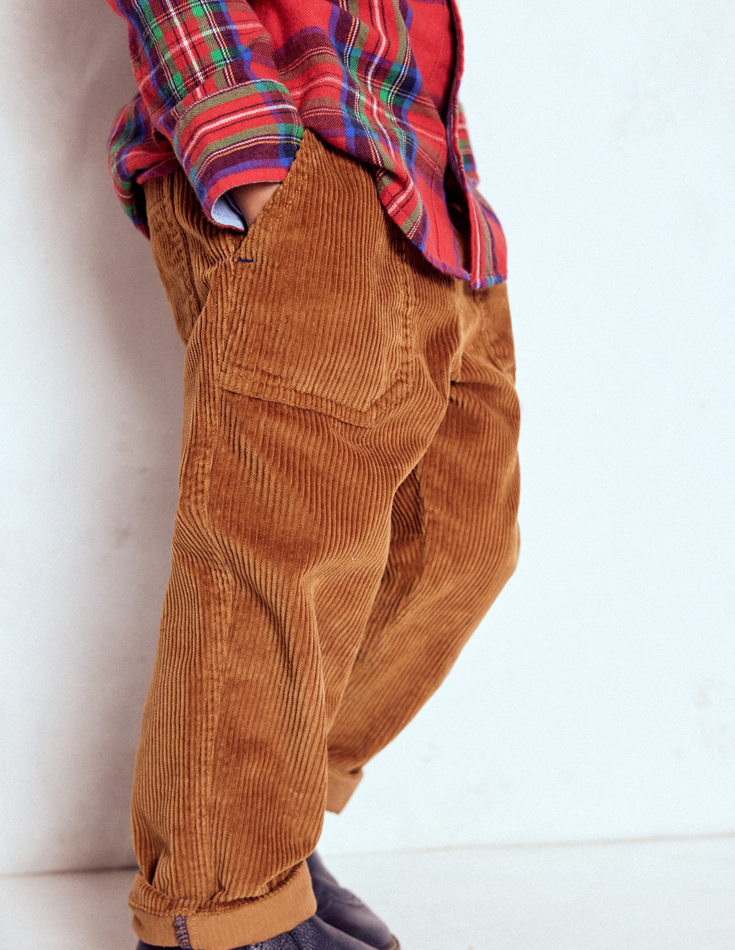Pull-on Cord Pants-Ginger