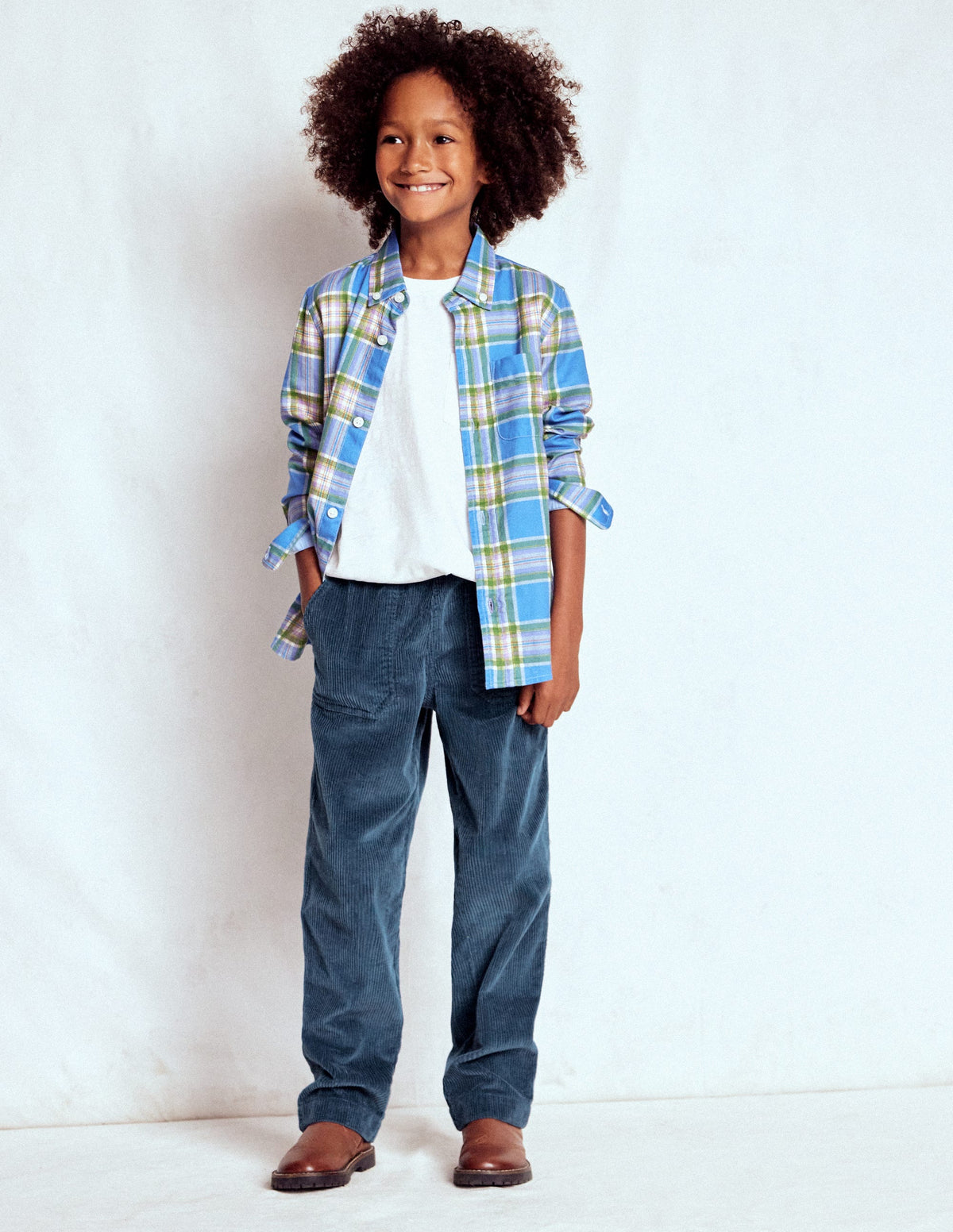 Pull-on Cord Pants-Blueberry Pie - Image 1