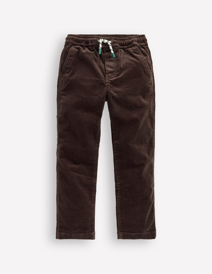Slim Pull On Trousers-Espresso Cord