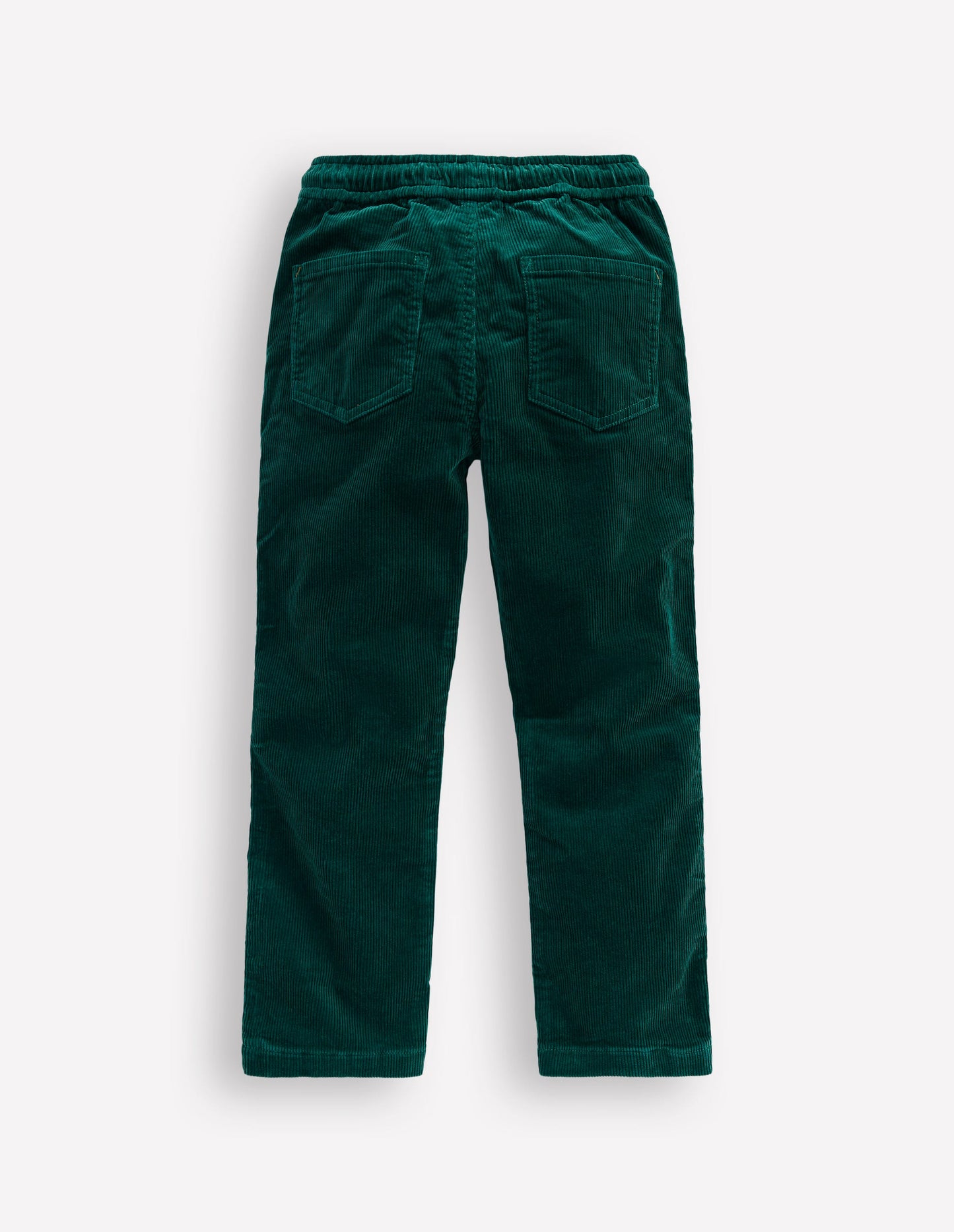 Slim Pull On Trousers-Emerald Night Cord