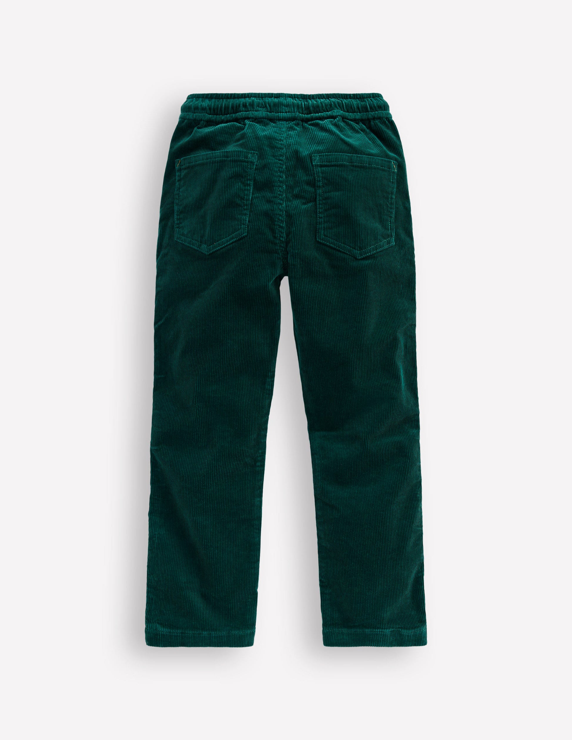 Slim Pull On Trousers-Emerald Night Cord-2