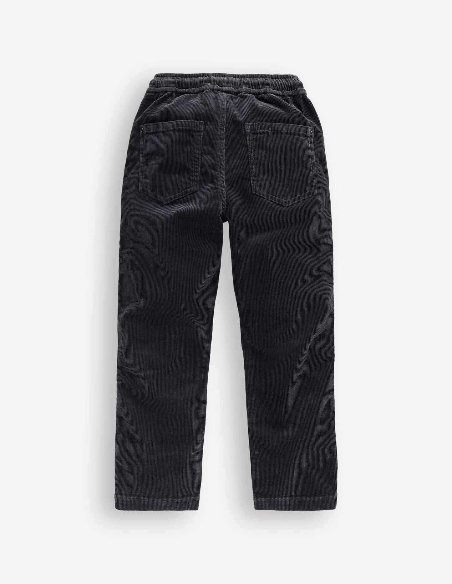 Slim Pull On Trousers-Charcoal Cord