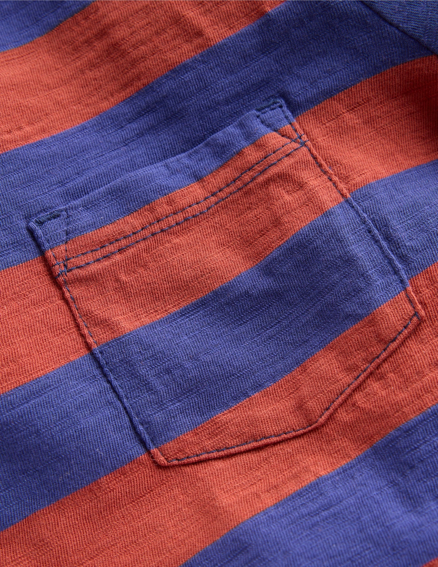 Everyday Long Sleeve T-Shirt-Starboard Blue/ Chestnut Brown