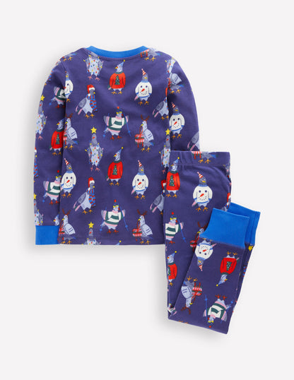 Snug Long John Pajamas-Pigeons-2
