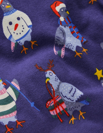 Snug Long John Pajamas-Pigeons-3