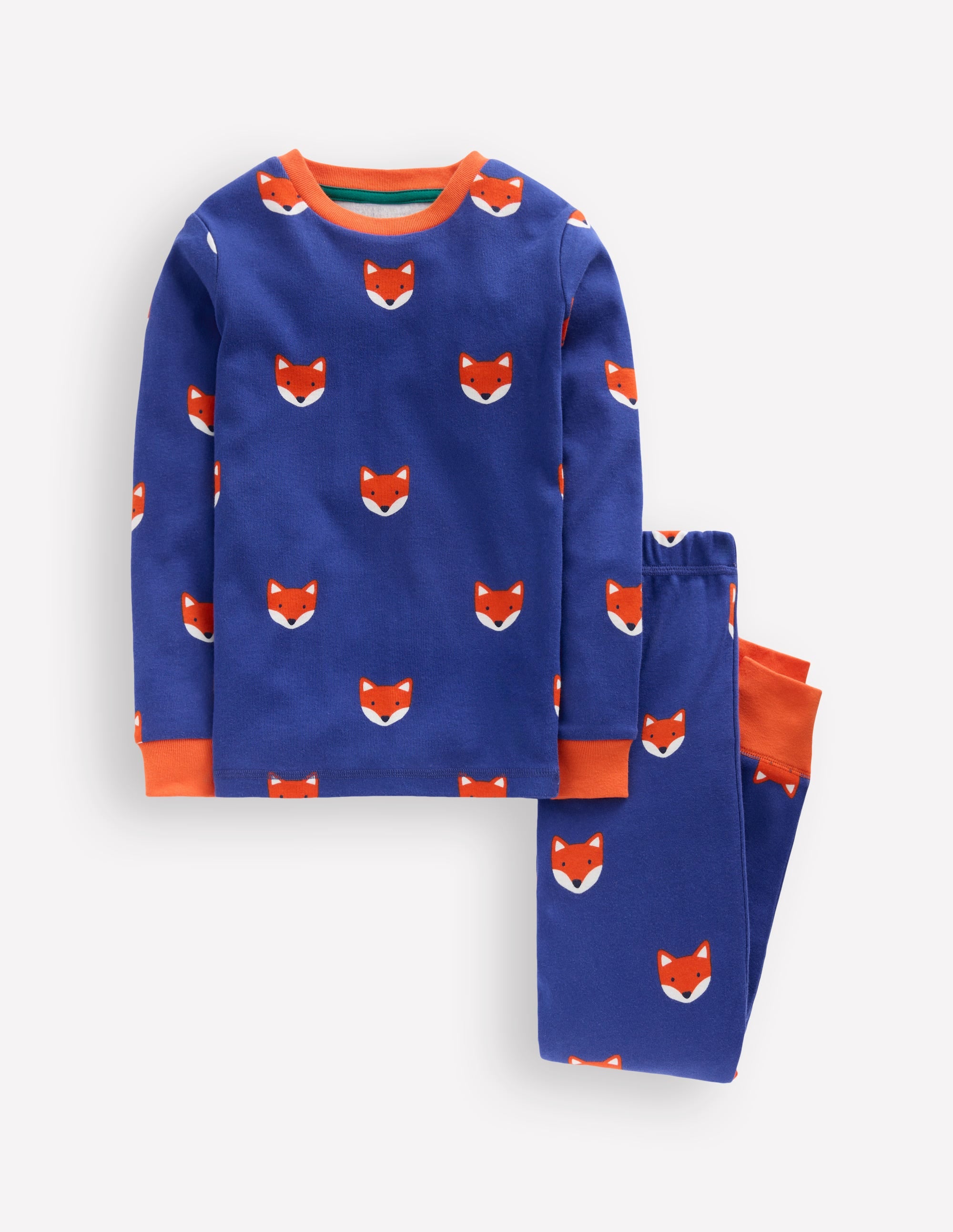 Snug Long John Pajamas-Foxes - Image 1