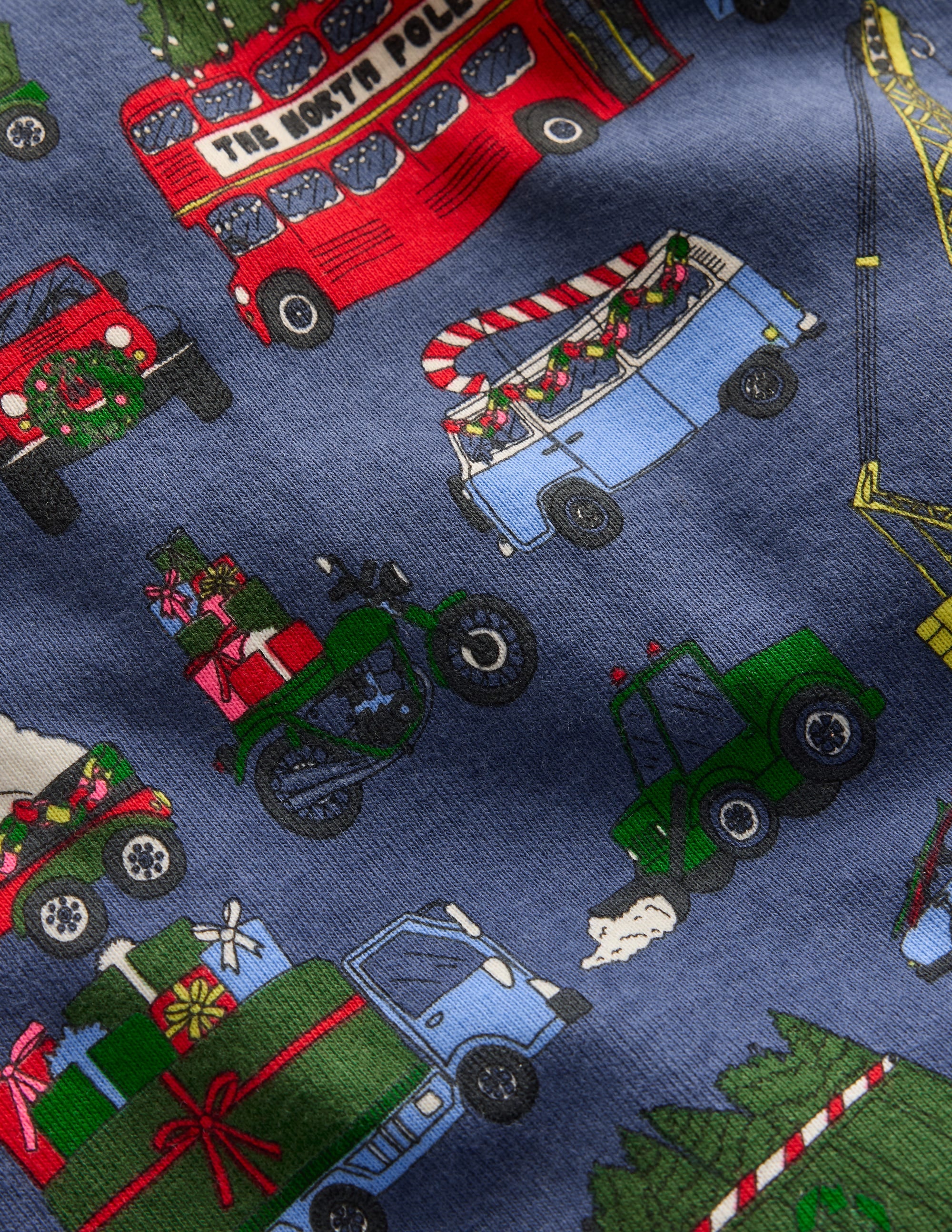 Snug Glow-in-the-dark Pajamas-Festive Cars - Image 3