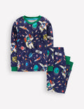 Snug Glow-in-the-dark Pajamas-Medieval Blue Astro