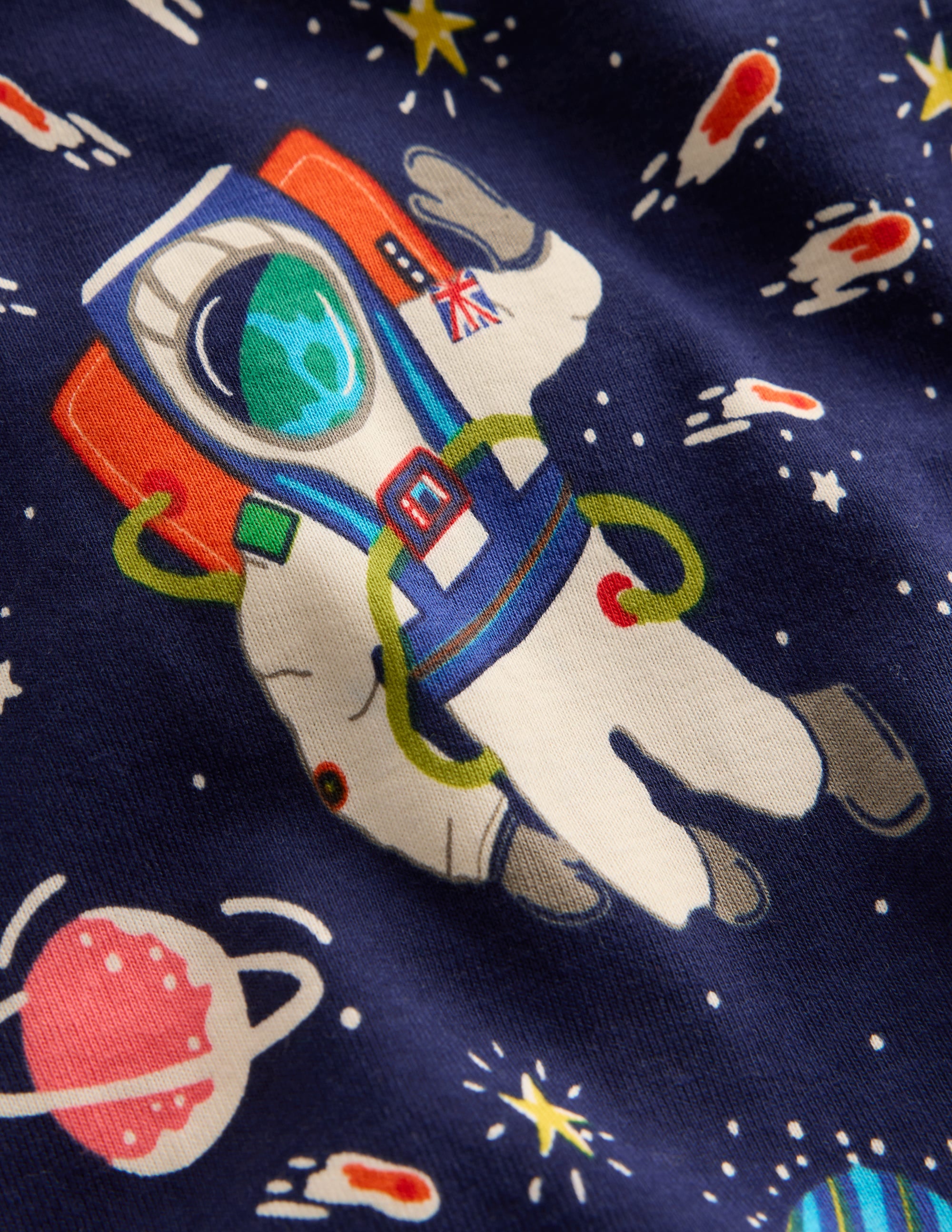 Snug Glow-in-the-dark Pajamas-Medieval Blue Astro - Image 3