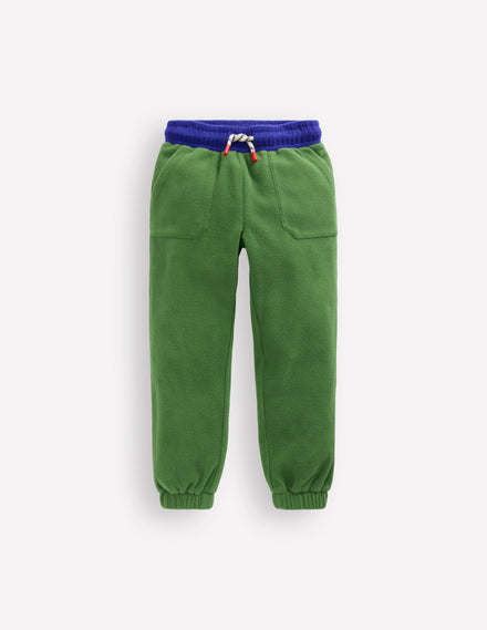 Cosy Fleece Joggers-Broccoli Green