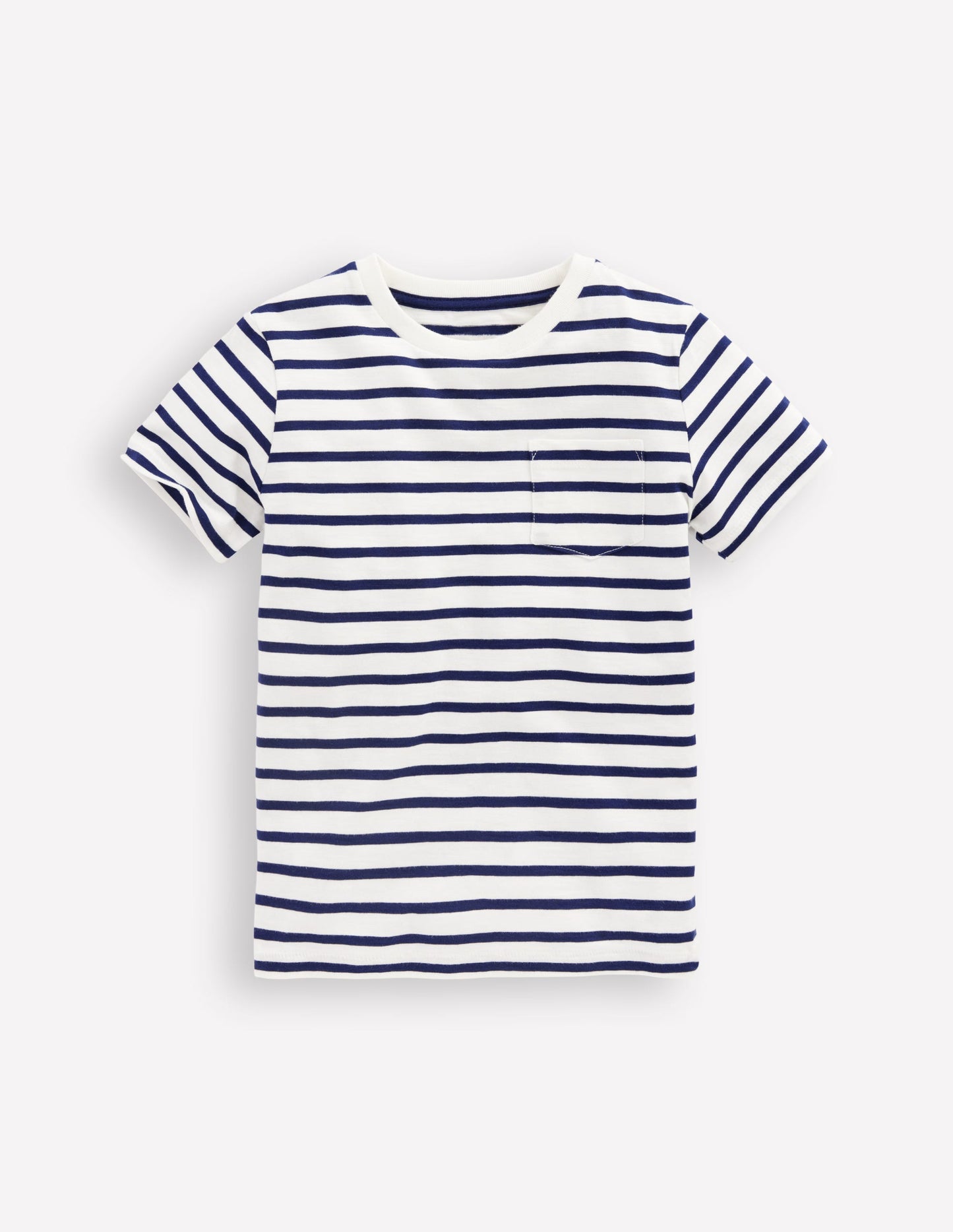 Everyday Short Sleeve T-Shirt-Ivory/College Navy