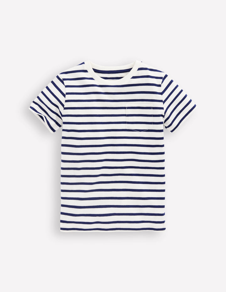Everyday Short Sleeve T-Shirt-Ivory/College Navy