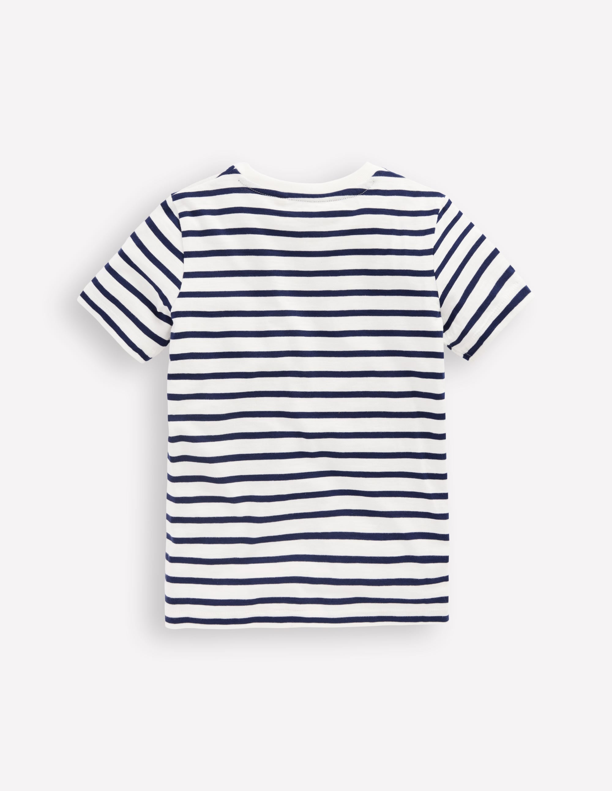 Everyday Short Sleeve T-Shirt-Ivory/College Navy - Image 2