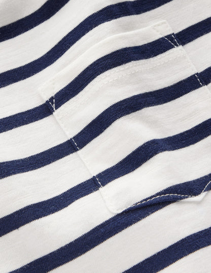 Everyday Short Sleeve T-Shirt-Ivory/College Navy-3