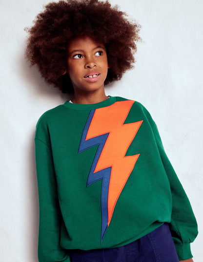 Fun Sweatshirt-Artichoke Green Lightning-1