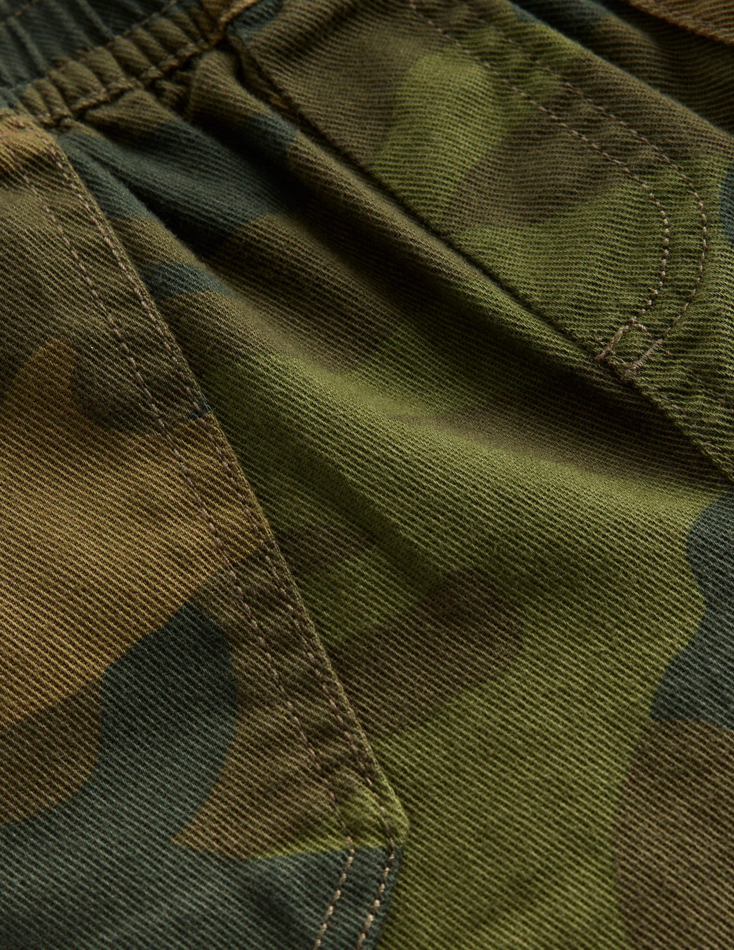 Pull-on Cotton Pants-Camo