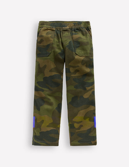Pull-on Cotton Pants-Camo-1