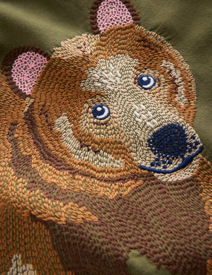 Superstitch Long Sleeve Top-Classic Khaki Bear-3