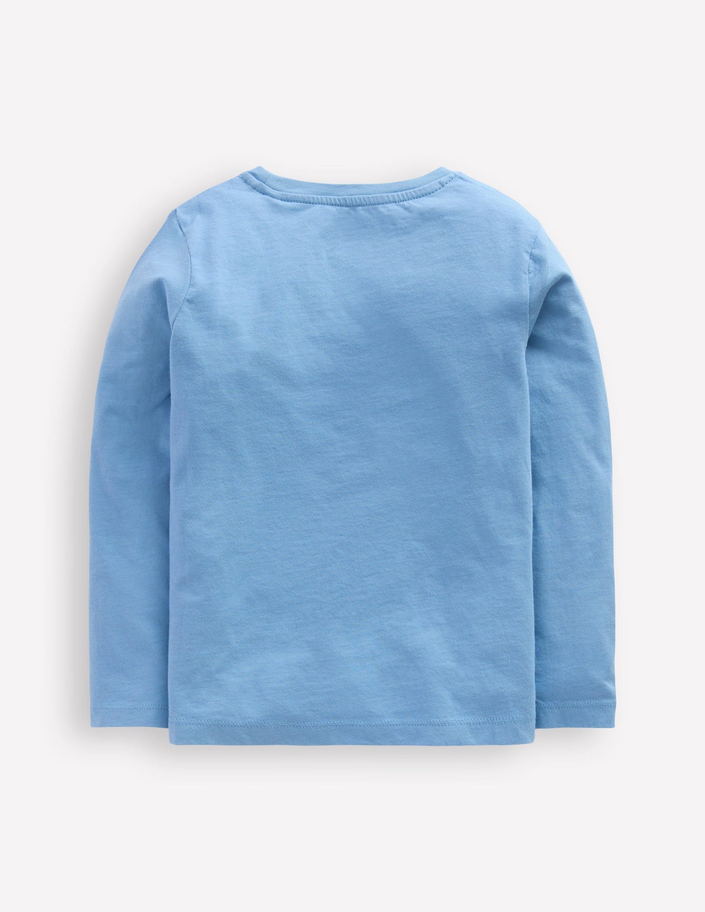 Long Sleeve Bouclé T-shirt-Seamist Blue Owl