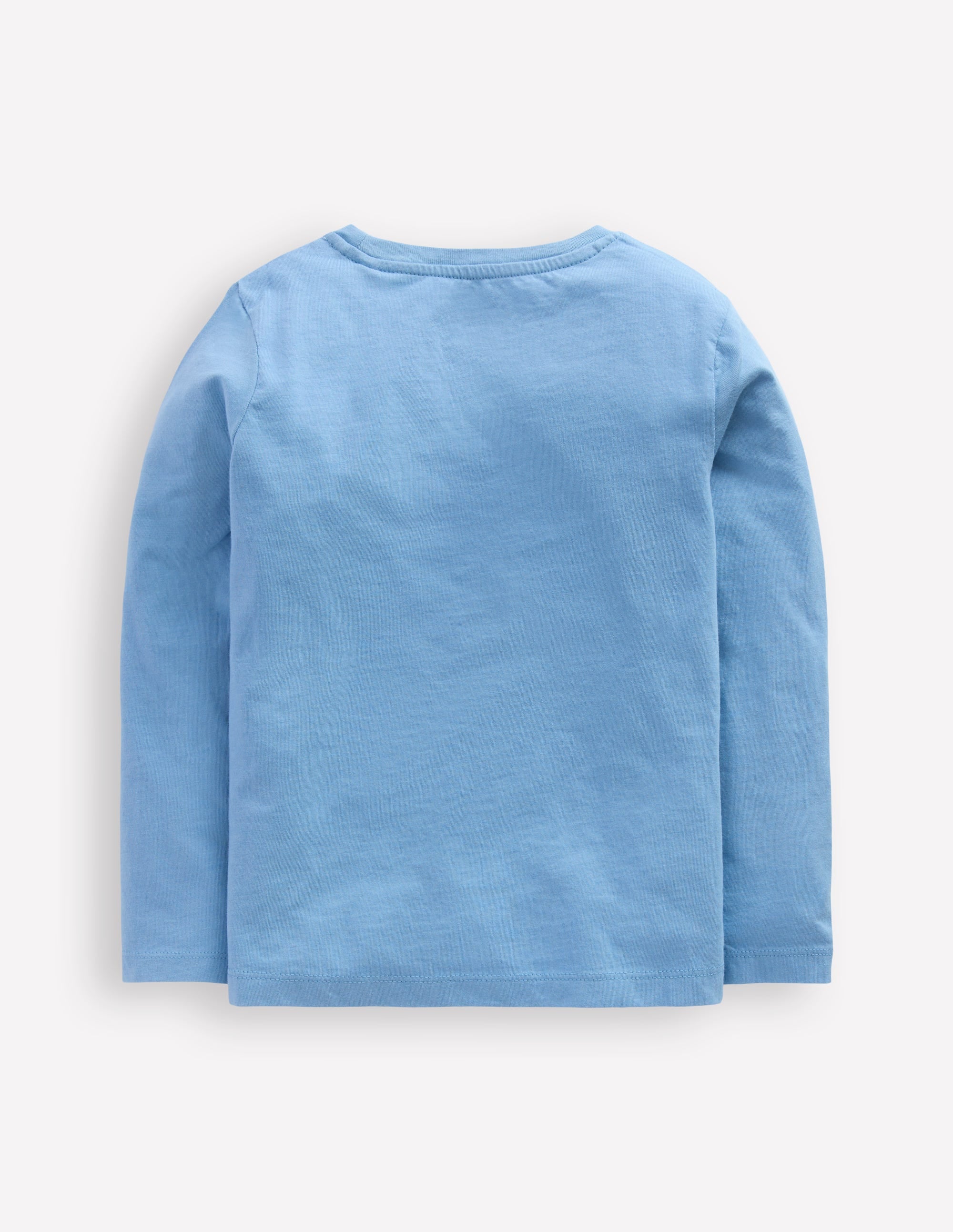 Long Sleeve Bouclé T-shirt-Seamist Blue Owl - Image 2