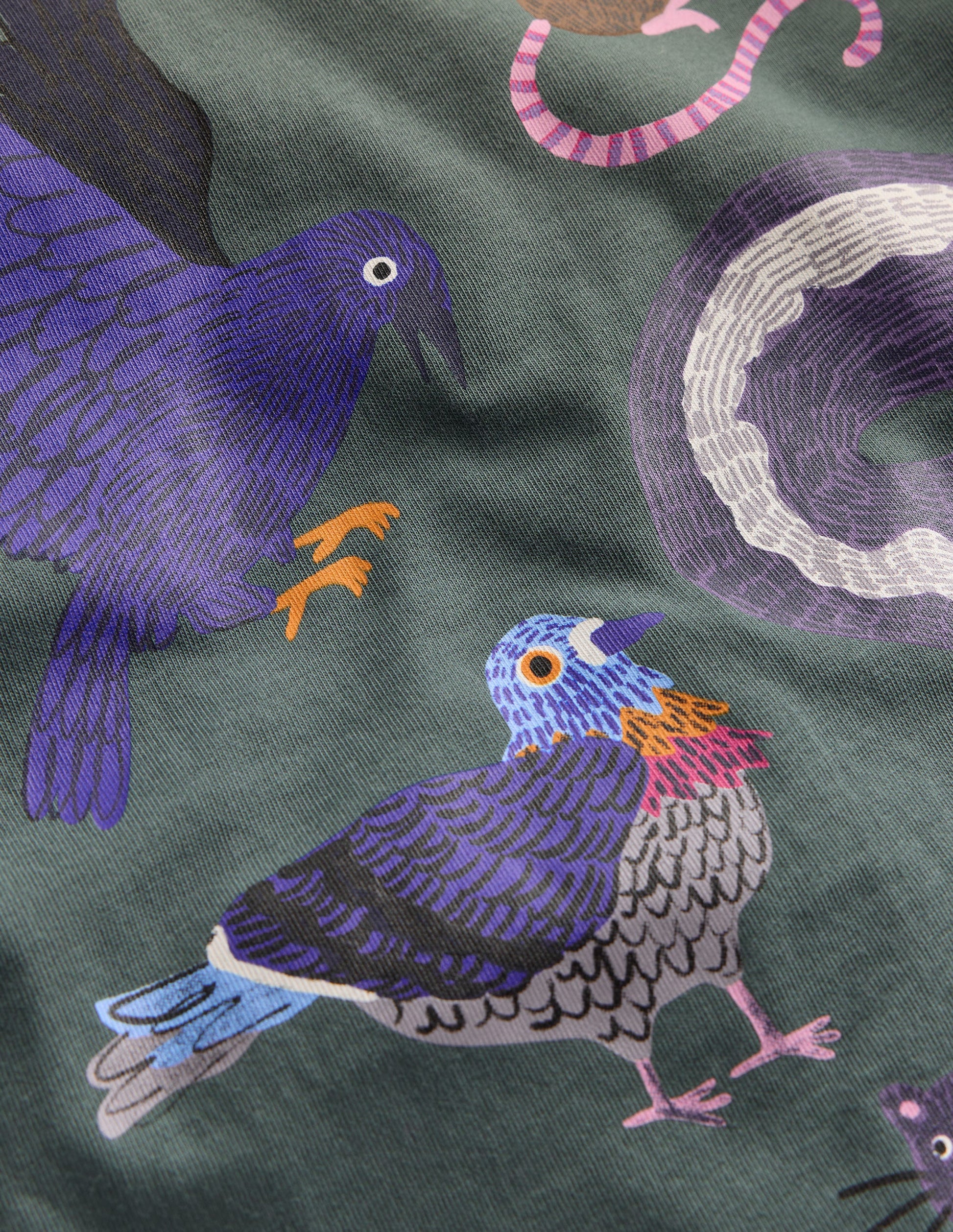 Long Sleeve Printed T-shirt-Smoke Woodland Friends-3