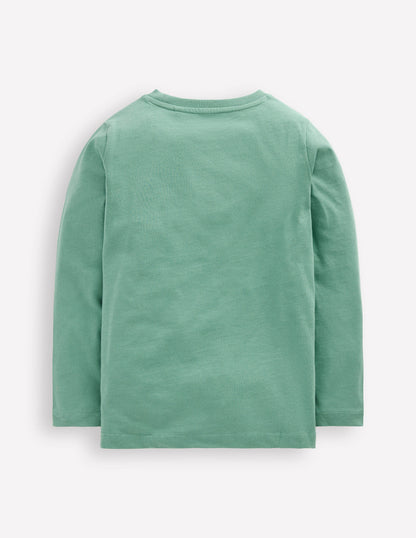 Long Sleeve Printed T-shirt-Oil Blue Moose Explorer-2