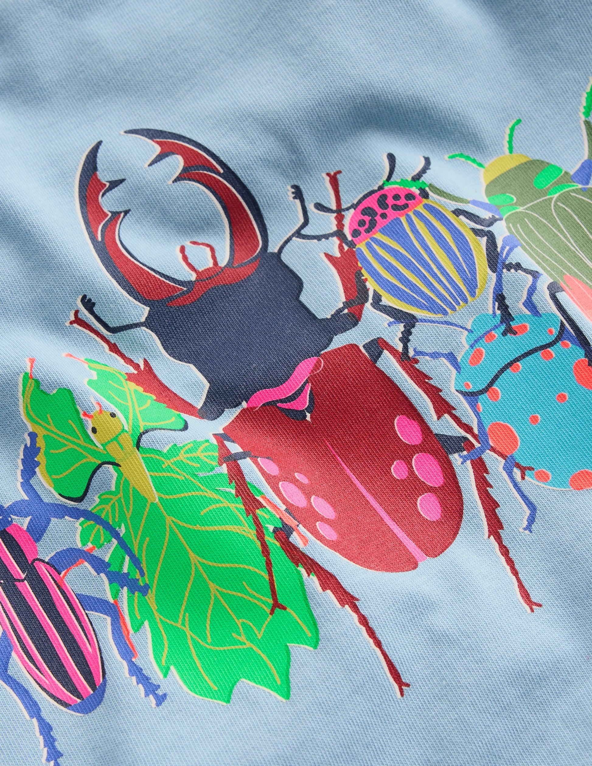 Long Sleeve Riso T-shirt-Glacier Blue Bugs-3