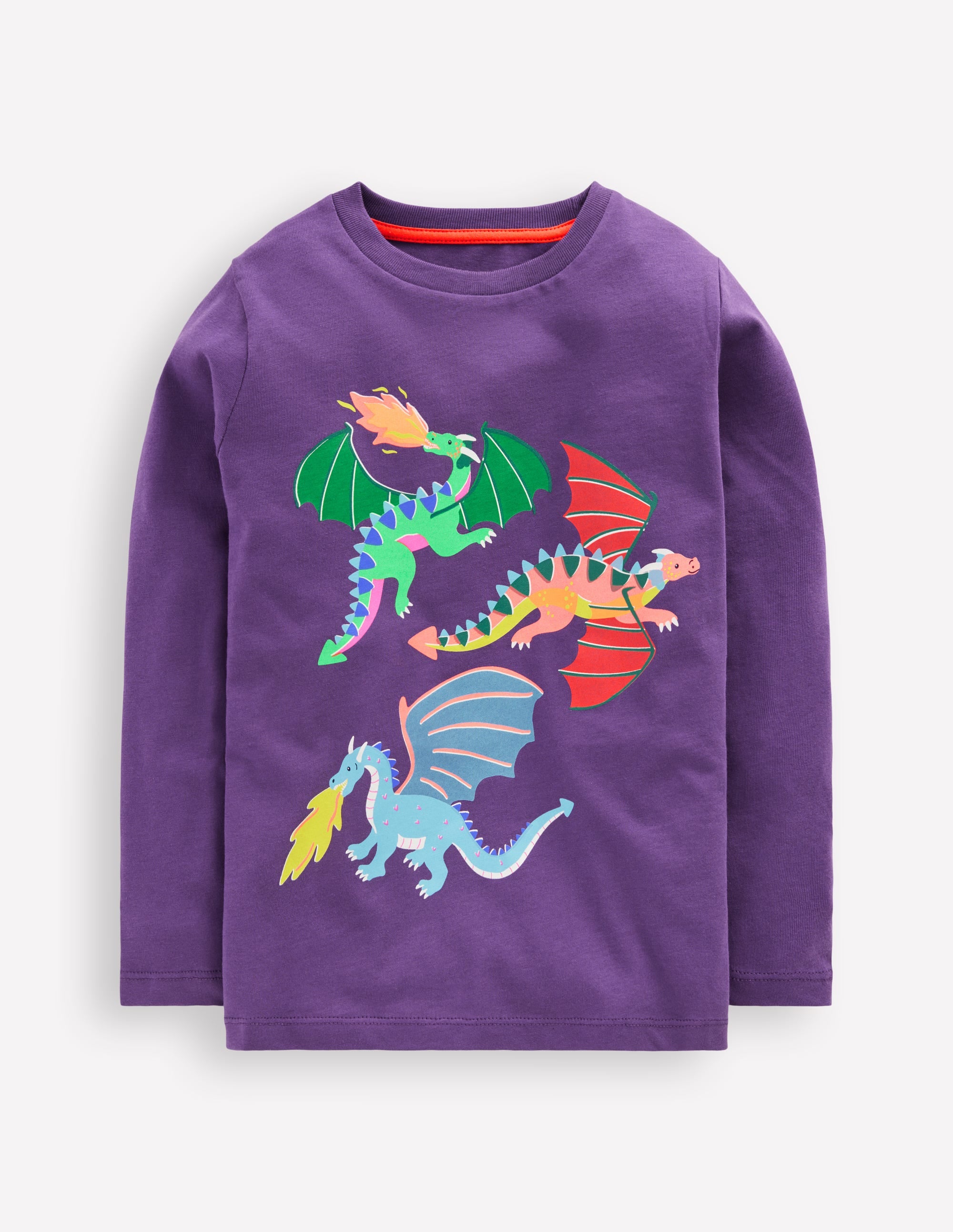 Long Sleeve Riso T-shirt-Mystic Purple Dragons - Image 1