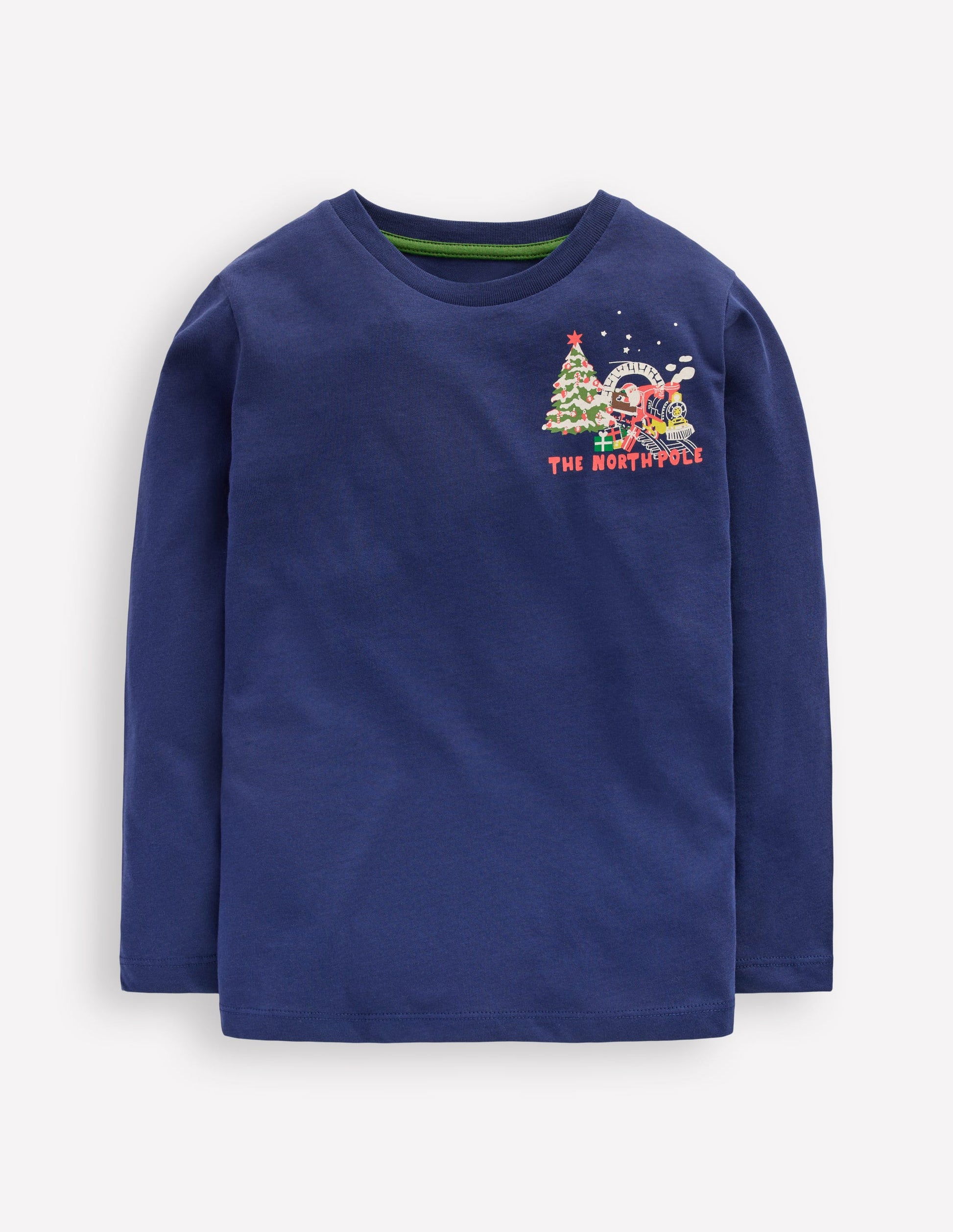 Front & Back Printed T-shirt-Twilight Blue North Pole-1