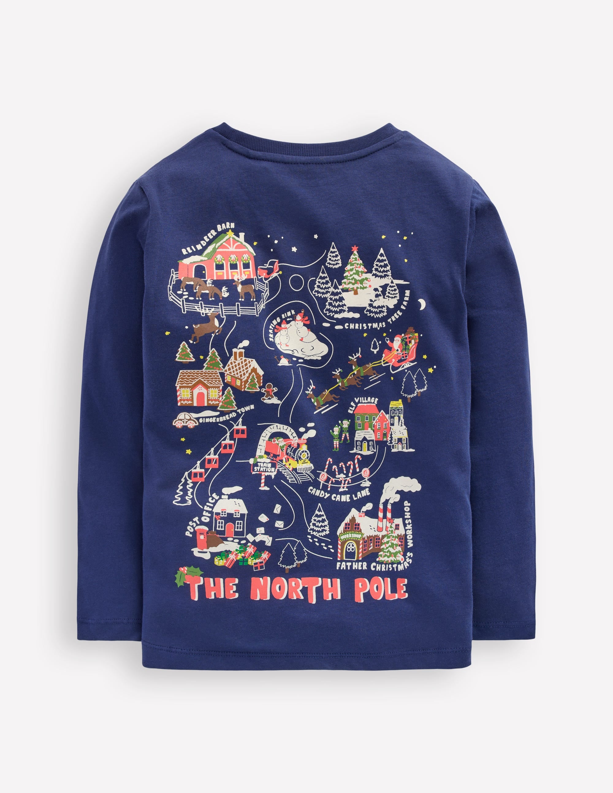 Front & Back T-shirt-Twilight Blue North Pole - Image 2