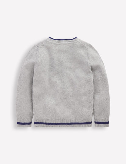 Fun Logo Sweater-Grey Marl Cars-2