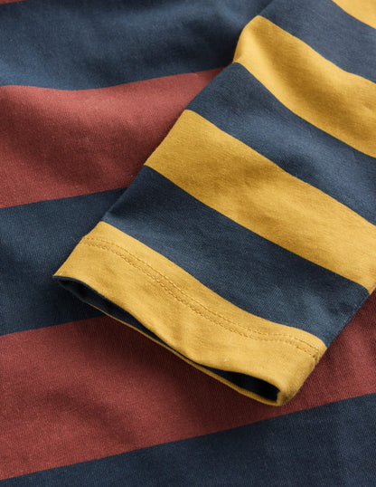 Long Sleeve Hotchpotch T-shirt-Navy Multi-3