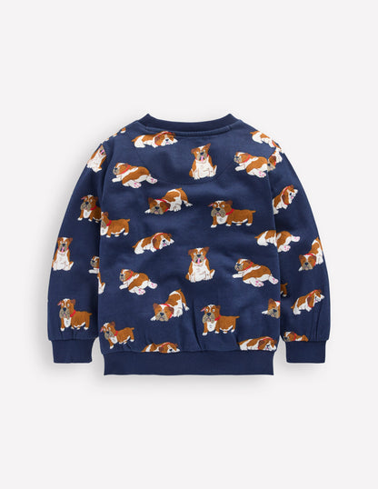 Everyday Printed Sweatshirt-Blue Bulldogs-2