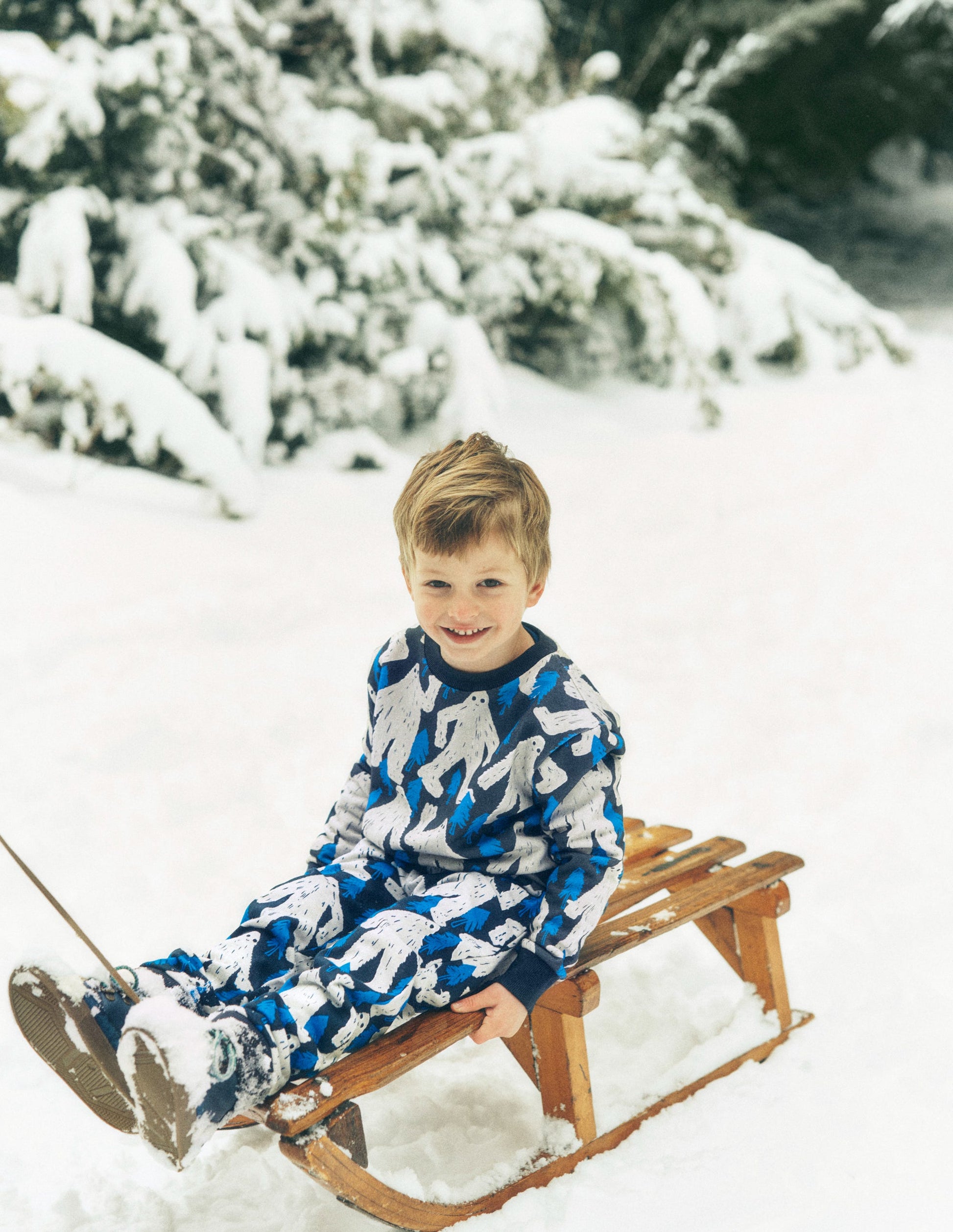 Everyday Printed Sweatshirt-Directoire Blue Yetti-4