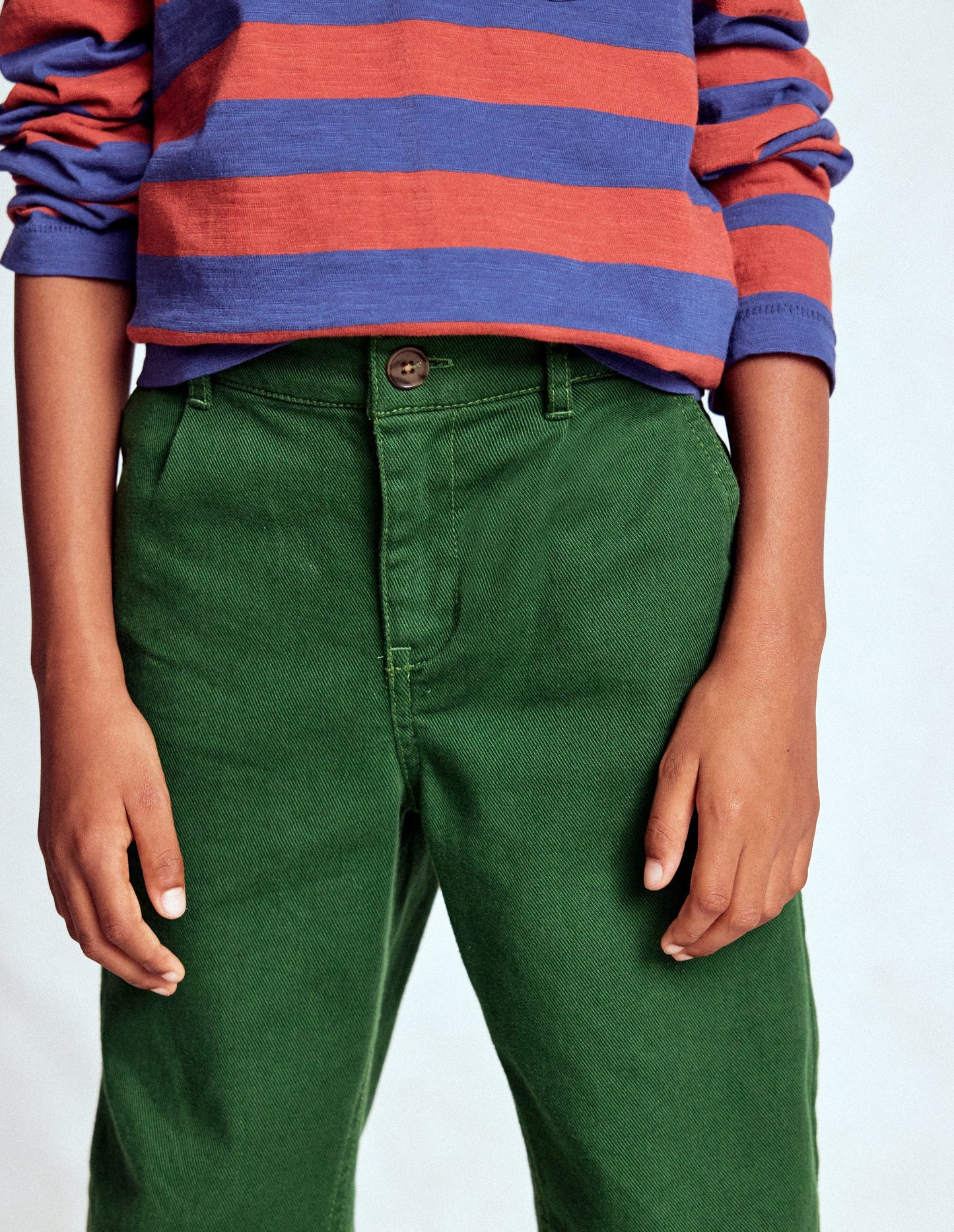 Everyday Relaxed Pants-Pine Green Twill