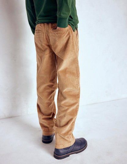 Everyday Relaxed Pants-Camel Cord-2