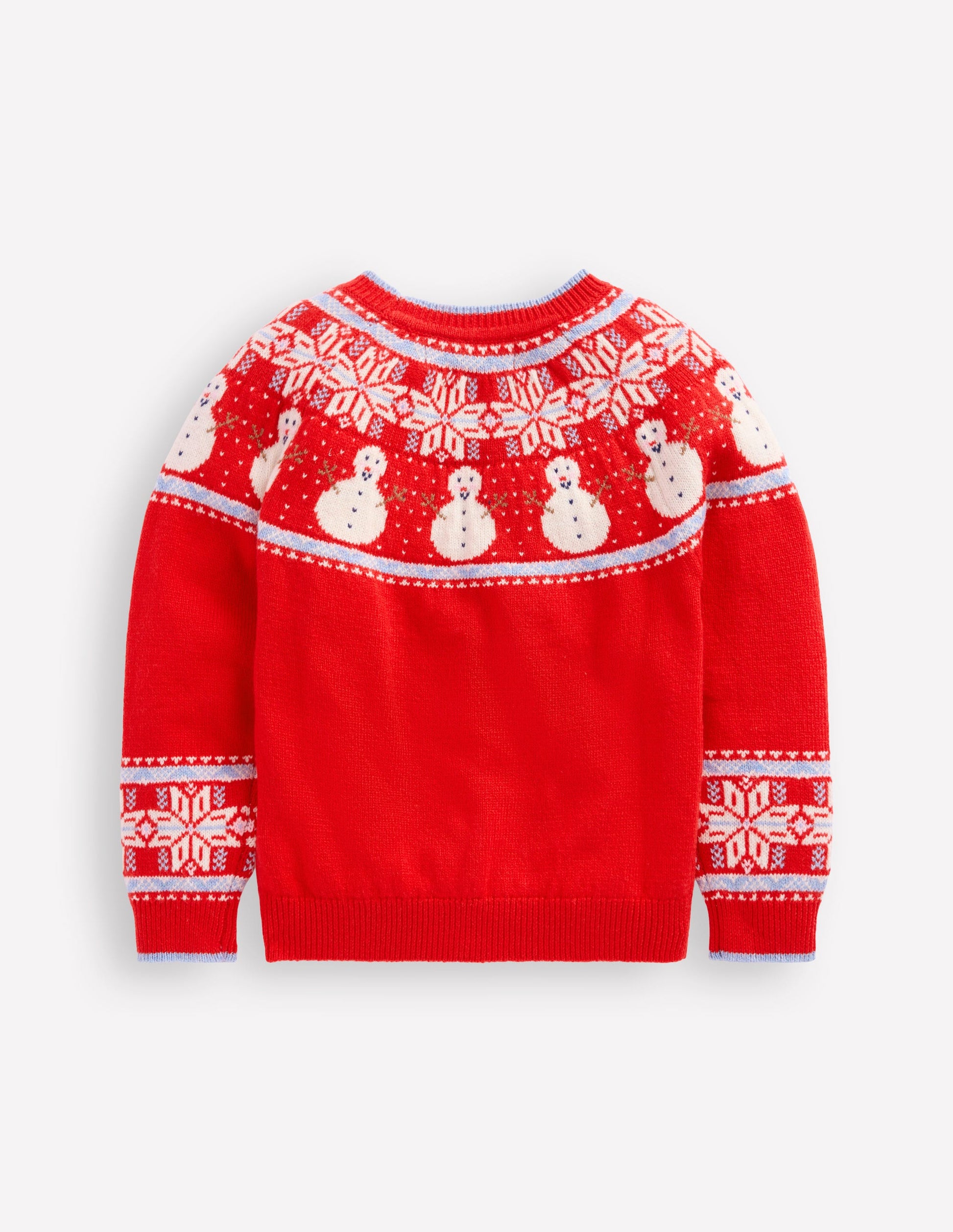 Fair Isle Jumper-Poppy Red Snowmen-2