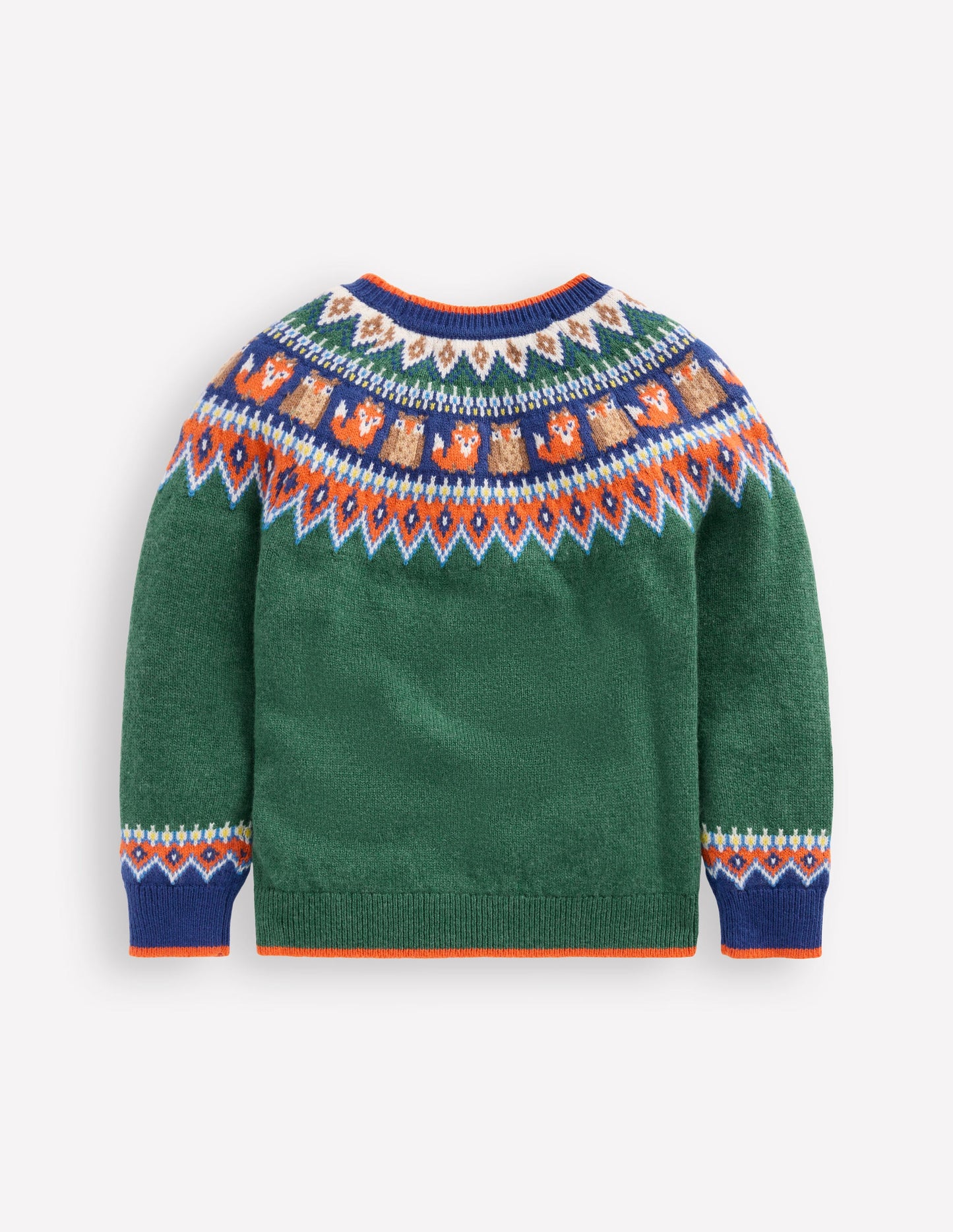 Fair Isle Jumper-Jewel Green Woodland