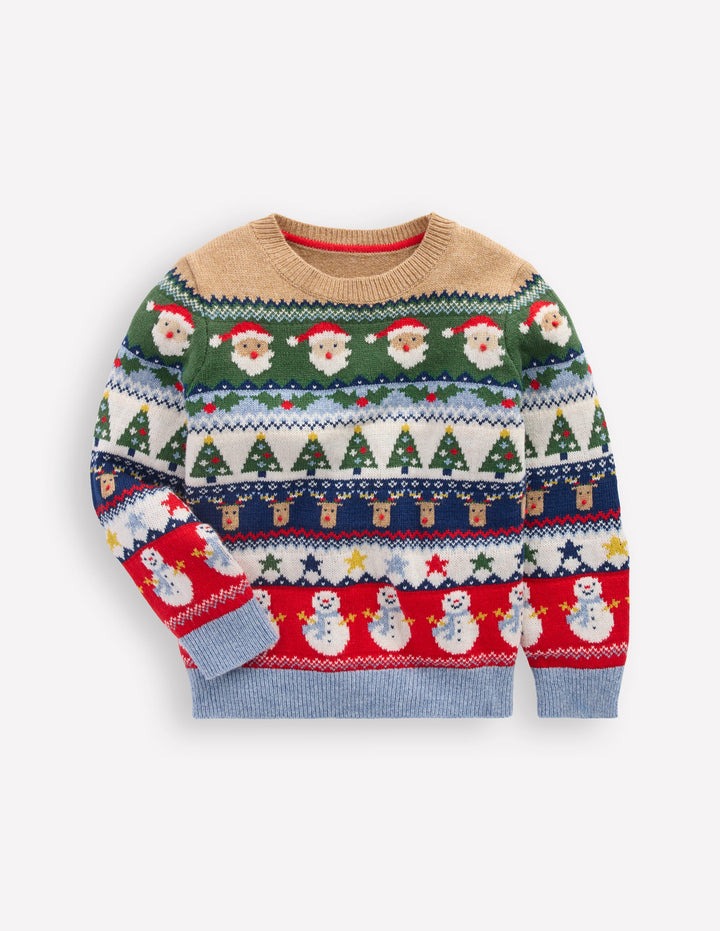 Fair Isle Jumper-Multi Christmas Fairisle