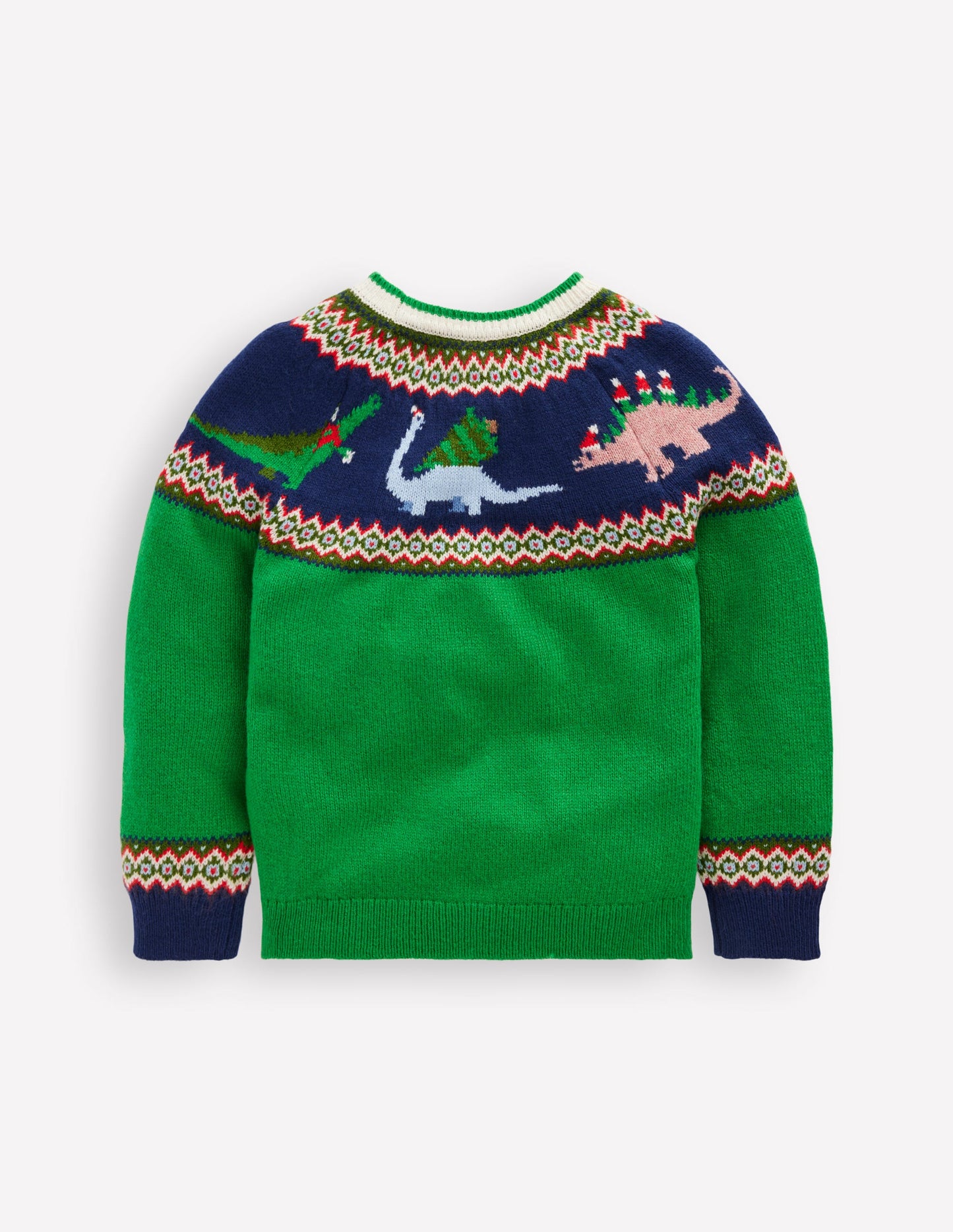 Fair Isle Jumper-Sapling Green Dinosaur