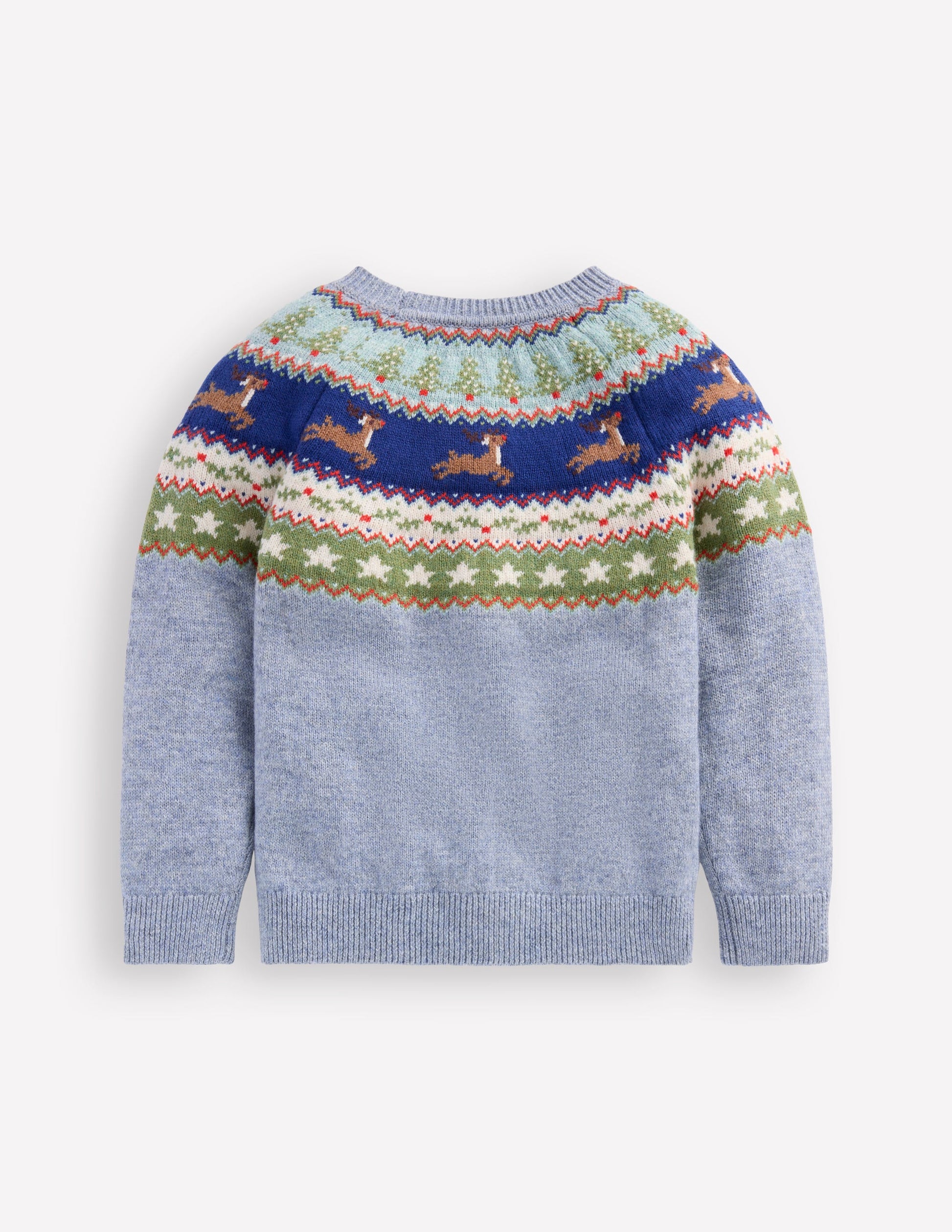 Fair Isle Jumper-Glacier Blue Reindeer-4