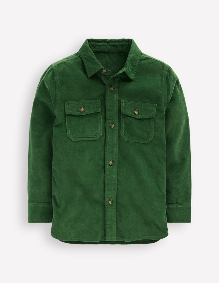 Corduroy Shirt-Pine Green