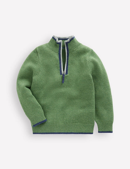 Heritage Half-zip Sweater-Safari Green-4